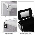 Makeup Train Case Large 6 Tray Professional Organizer Box - Cosmetic Make Up Carrier with Lock & Key